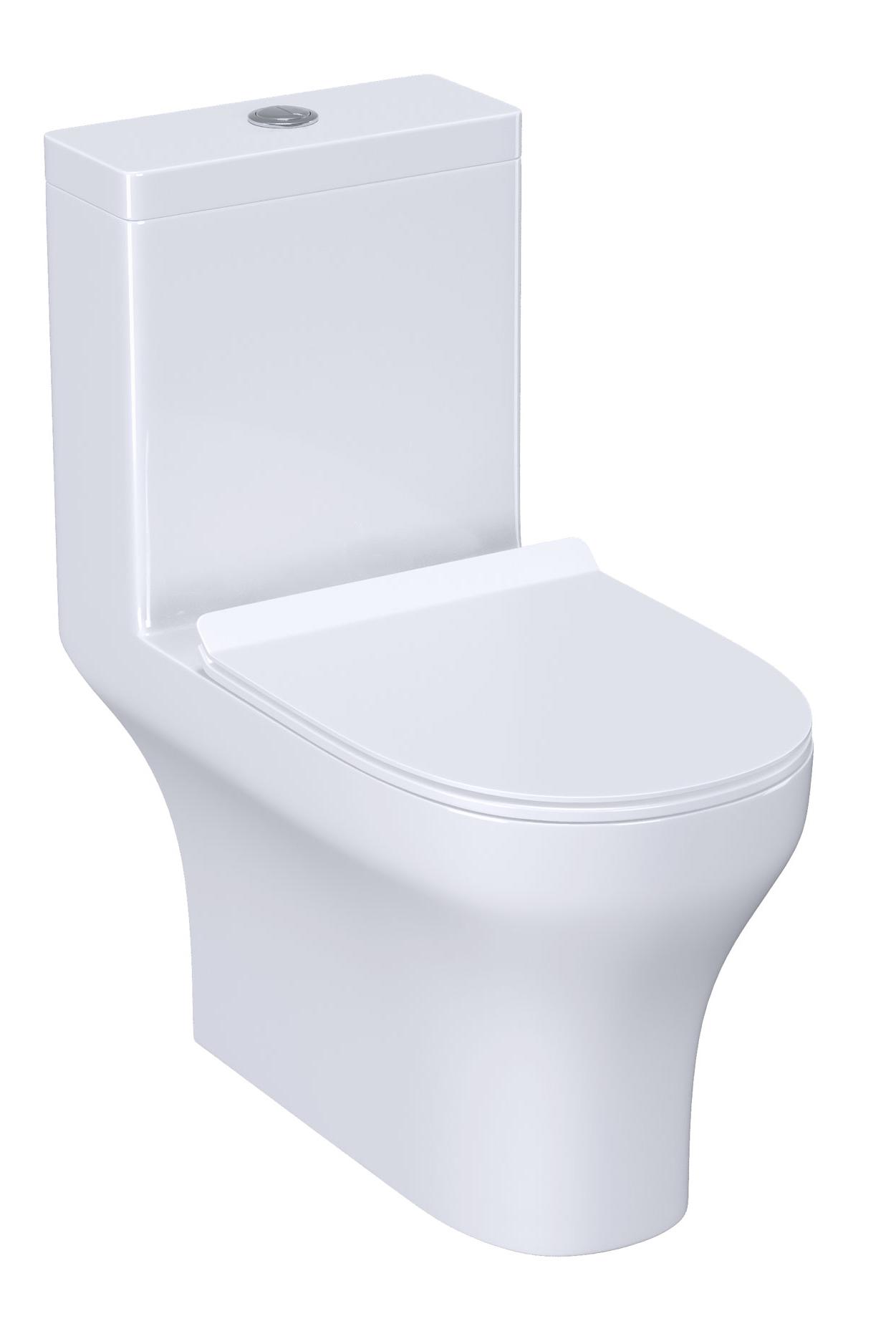 Унитаз-компакт RGW SW-05 безободковый, с микролифтом 67420105-01