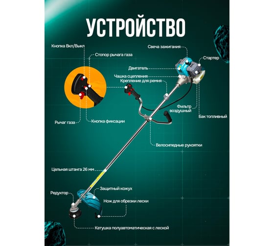 Триммер бензиновый GPT TBC-521