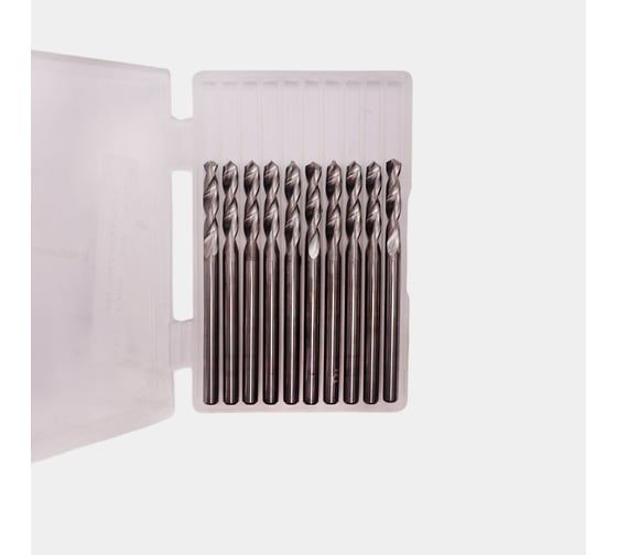 Сверло твердосплавное цельное короткое, ц/х, 10 шт, 3.3x18x50 мм, ВК8, 2300-3839, ГОСТ 17274-71 РОСИНСТРУМЕНТ 233839U