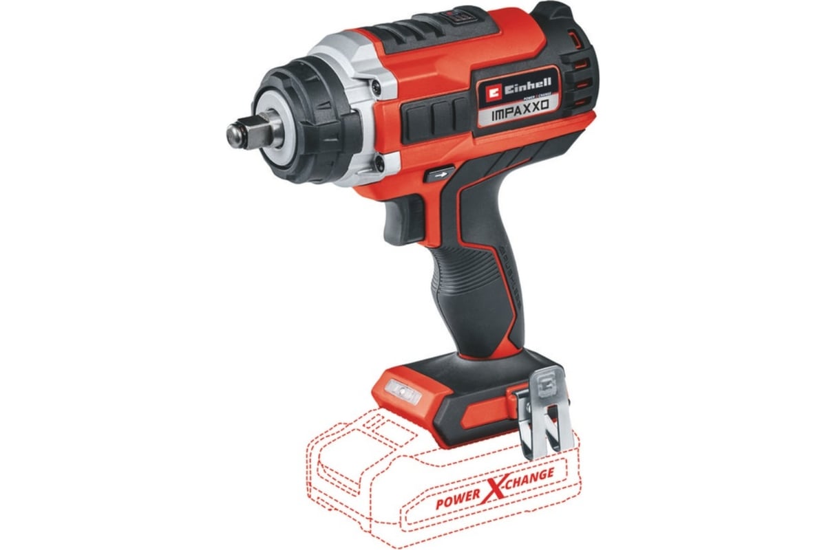 Гайковерт ударный аккумуляторный Einhell PXC Impaxxo 18/400, 18В, BL, 400Нм, 1/2,3 головки, без АКК и ЗУ 4510070