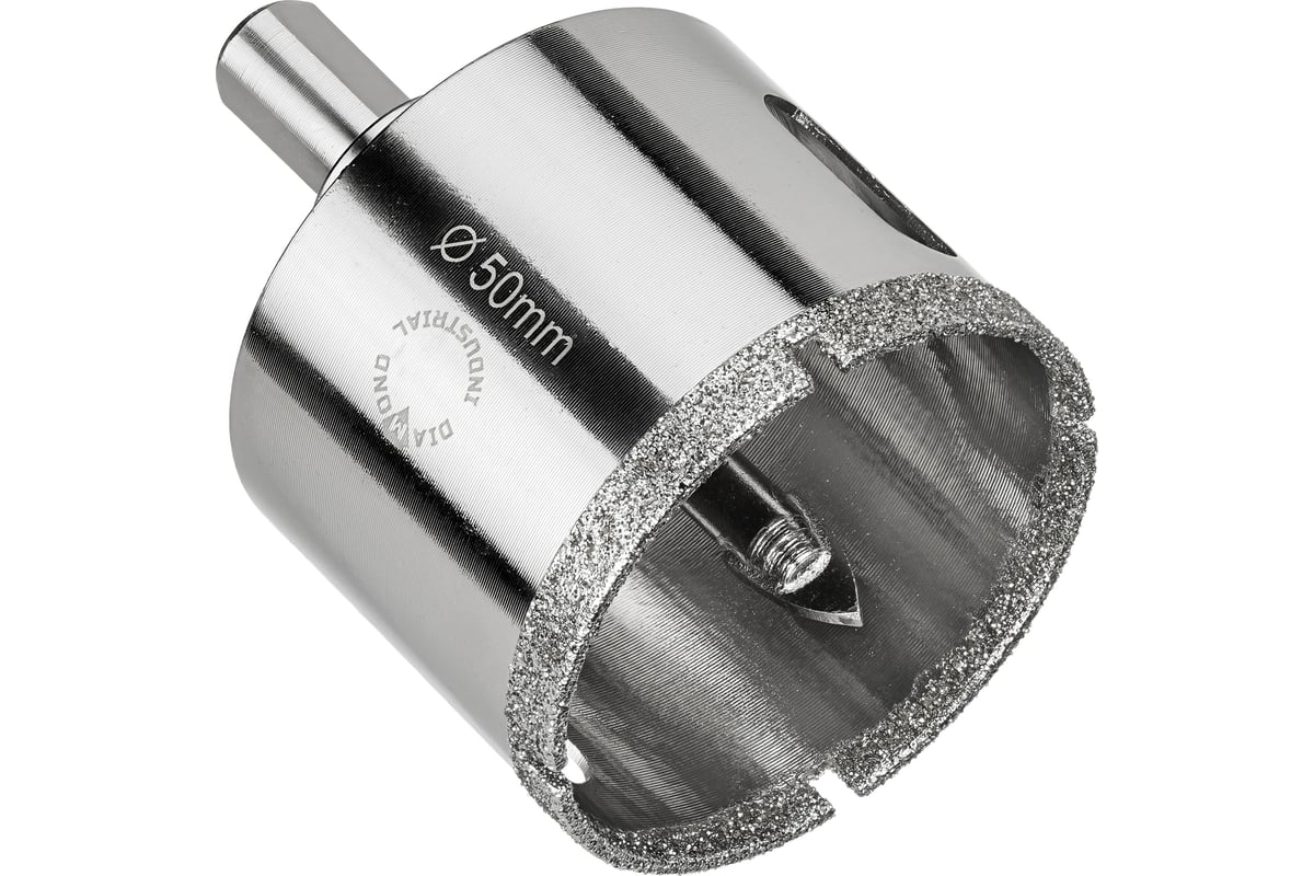 Коронка алмазная по керамограниту и керамике с центрирующим сверлом 50 мм Diamond Industrial DIDCSC050