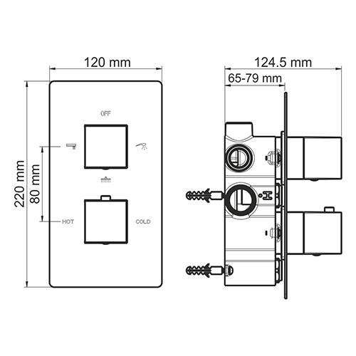 Душевой набор WasserKRAFT A171519 Thermo