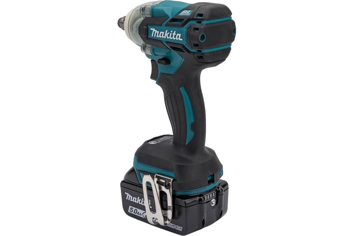 Аккумуляторный ударный гайковерт Makita бесщеточный, 18 В, 1x5 Ач Li-ion, 0-1800/2600/3500у/м, 280 Нм, квадрат 1/2", 1.7 кг, кор., подсв, М10-М20, кейс DTW285RTK