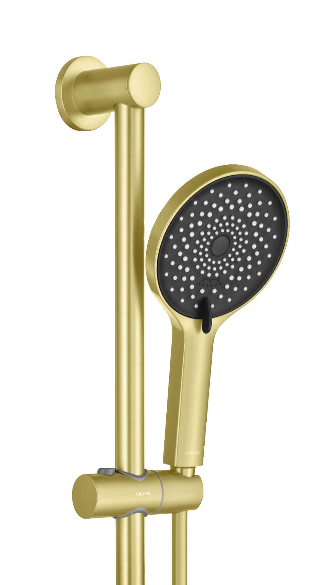 Душевой гарнитур Aquatek Лугано AQ2022BG шлифованное золото Душевой гарнитур Aquatek Лугано AQ2022BG шлифованное золото