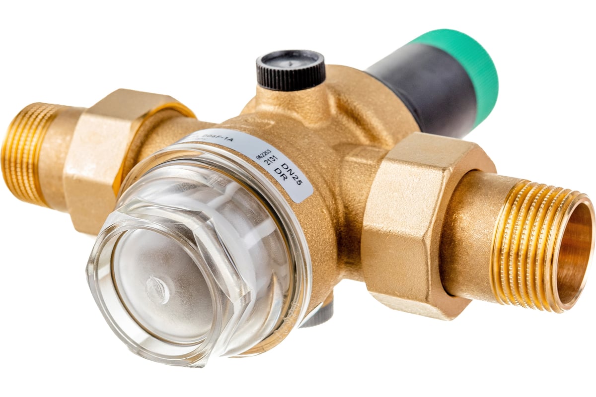 Клапан понижения давления на холодную воду Honeywell диапазон регулировки 1.5-6 атм D06F-1"A