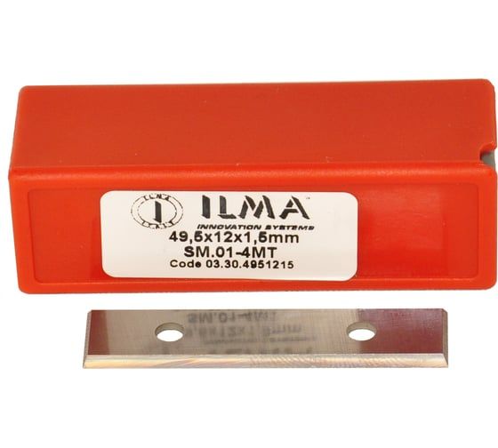Нож сменный твердосплавный ILMA 49,5x12x1,5 поворотный HW Z=4 (упаковка 10шт) 03.30.4951215-10