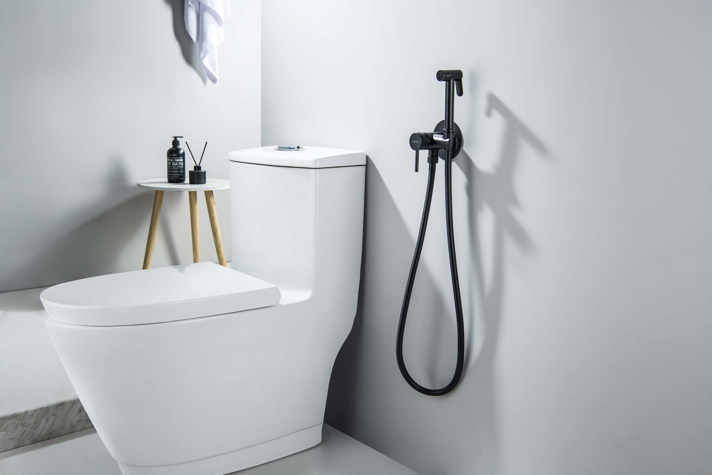 Смеситель Aquatek Европа AQ1021MB с гигиеническим душем, черный матовый Смеситель Aquatek Европа AQ1021MB с гигиеническим душем, черный матовый