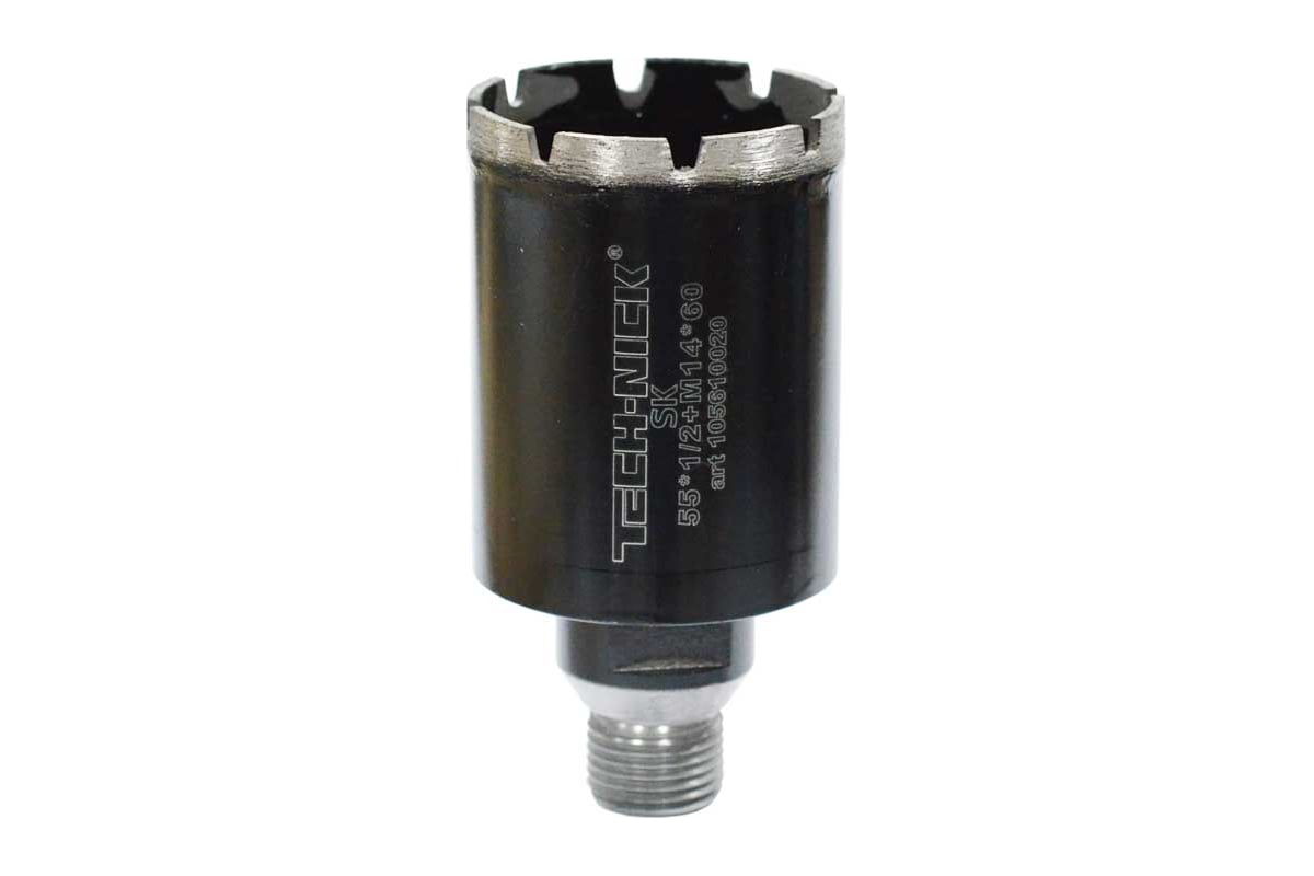 Коронка алмазная, спекание 55х60 мм, 1/2/M14 SK TECH-NICK 105610020