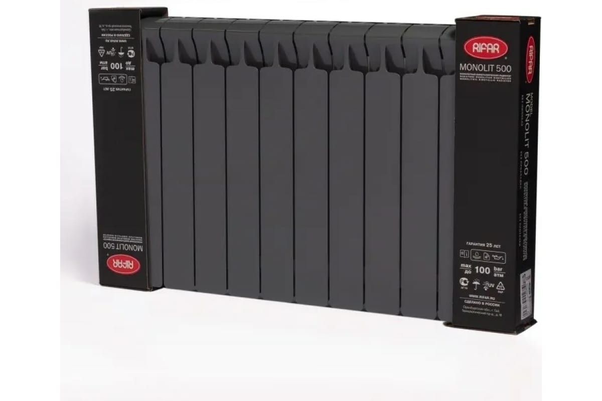 Радиатор Rifar Monolit 500x12 секций НП левый MVL Титан RM50012 MVL/7012