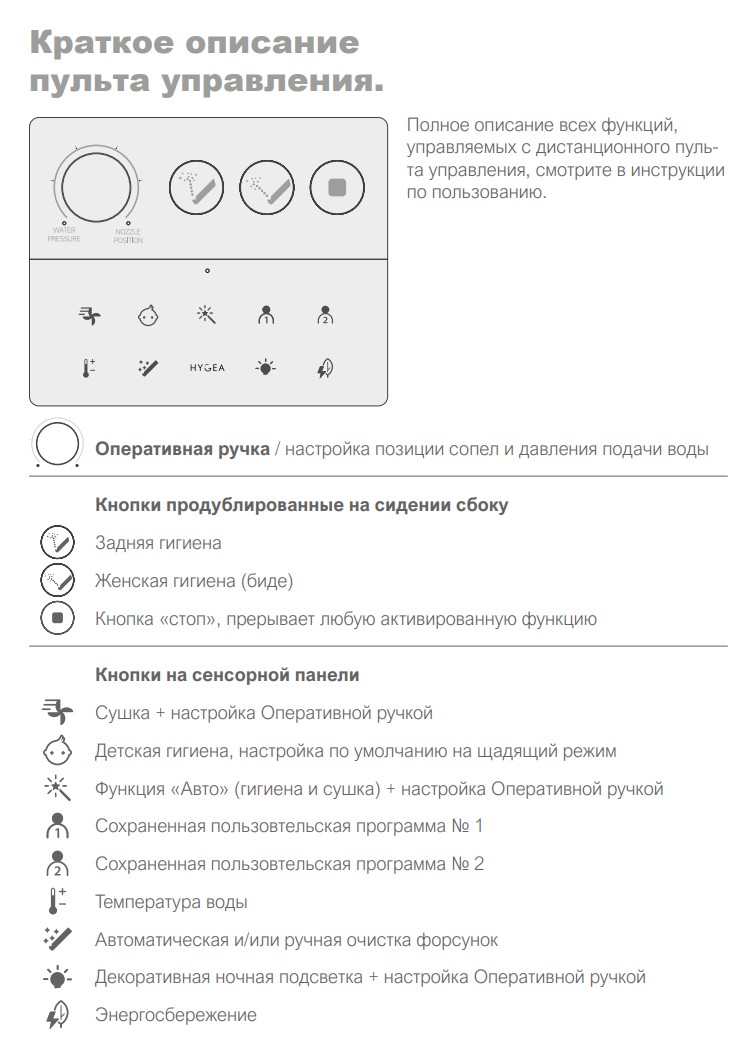 Подвесной унитаз GSI Pura Hygea 7418K11 с модулем электронного биде