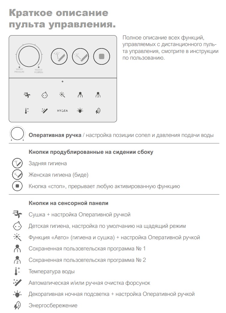 Подвесной унитаз GSI Pura Hygea 741811 с модулем электронного биде