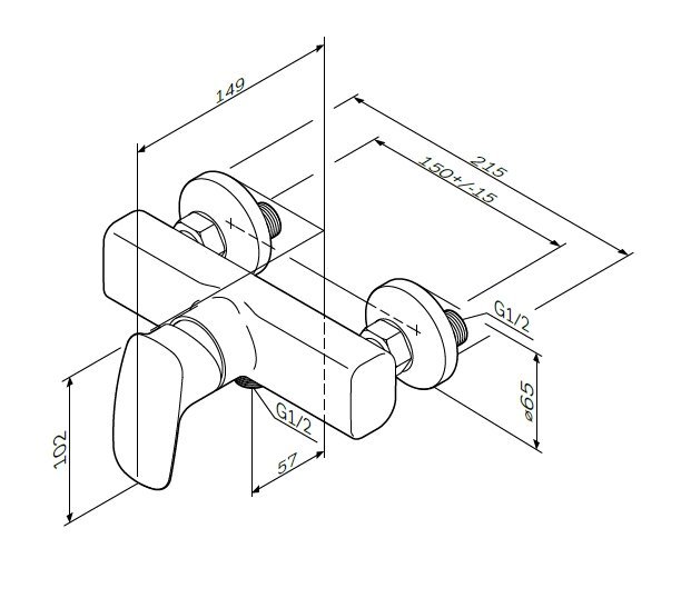 Смеситель для душа Am.Pm Spirit V2.1 F71A20000