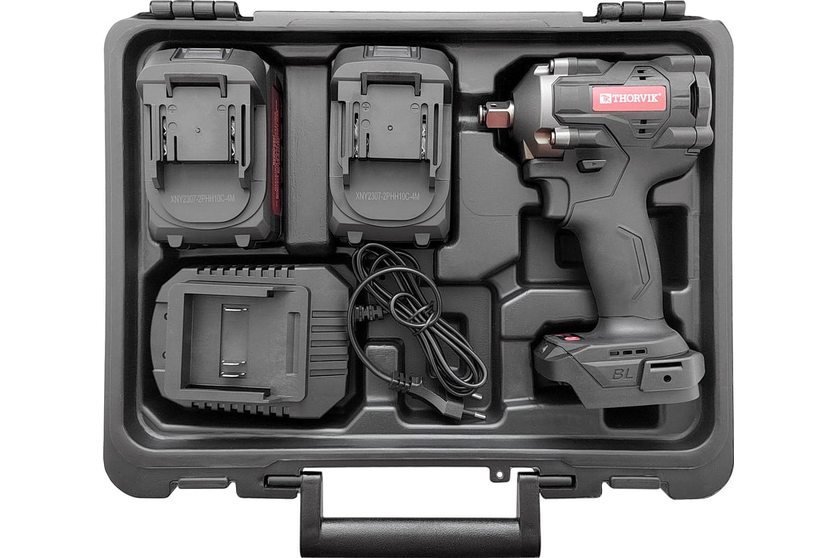 Ударный аккумуляторный бесщеточный гайковерт Thorvik BBIW12620 1/2 DR, 21 В, 620 Нм 53797