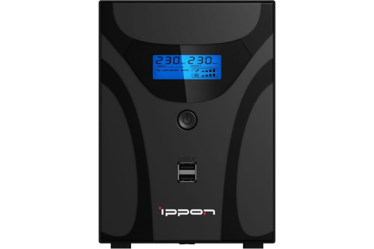 Источник бесперебойного питания Smart Power Pro II Euro Ippon 2200 1200Вт 2200ВА черный 1029746