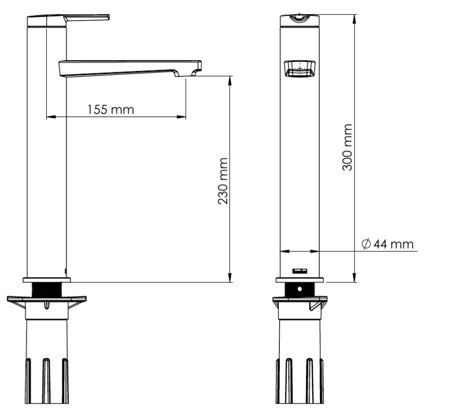 Смеситель для раковины Teska Liva Leo L E5424 черный