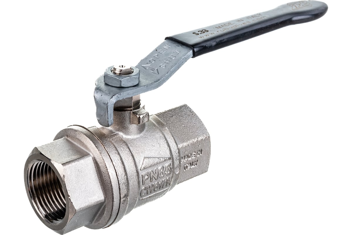 Усиленный шаровой кран RUB BRESСIA (S.33), 3/4" DN20 PN65, ВР-ВР ручка S33E00