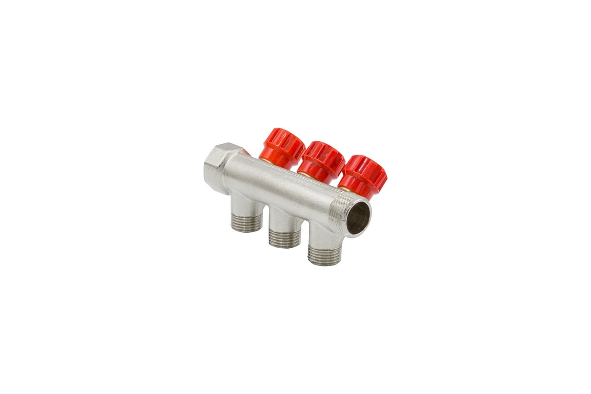 Коллектор VRT 3/4"x1/2", с регулировочными вентилями, 3 выхода 524077