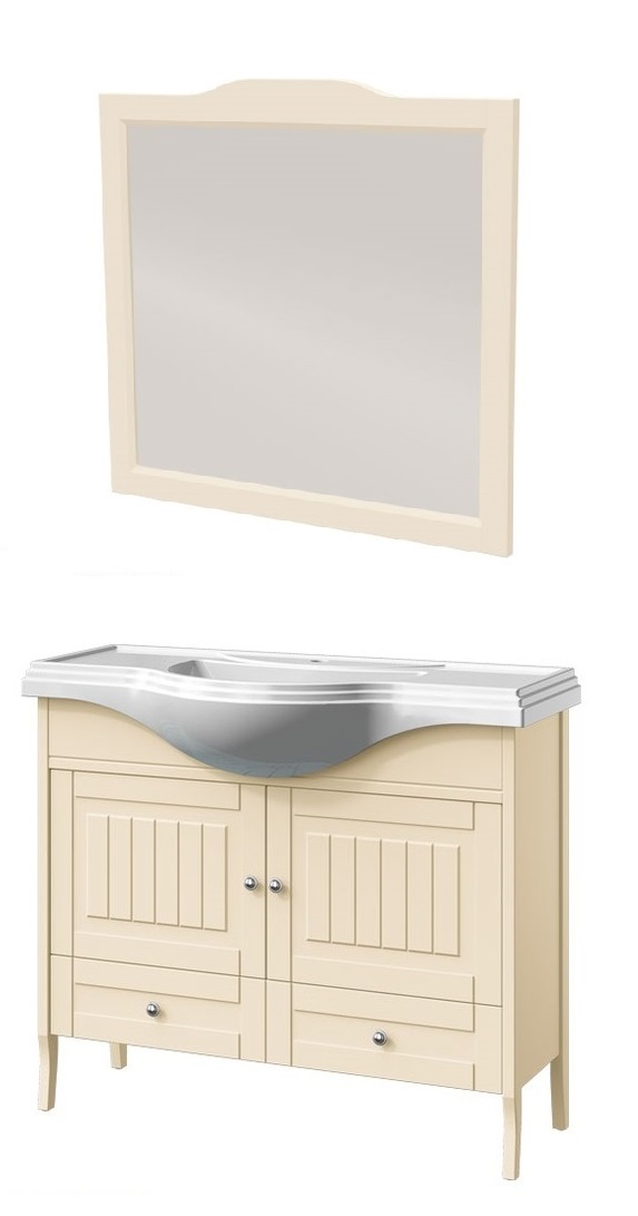 Мебель для ванной Caprigo Genova 105 см, 1 ящик, 2 дверцы, магнолия