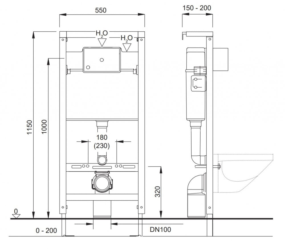 Инсталляция для унитаза Pestan Fluenta 40006356