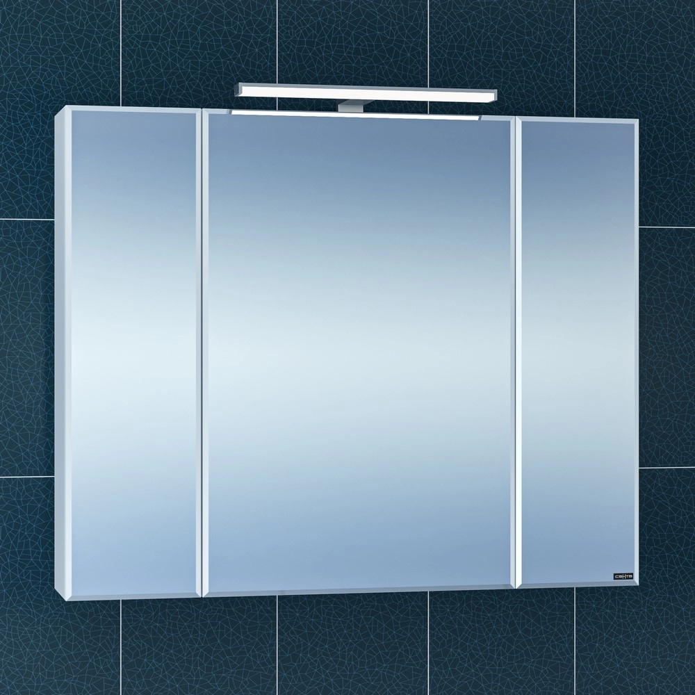 Зеркальный шкаф Санта Стандарт 113018 90 см со светильником