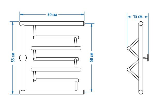 Полотенцесушитель водяной Energy Prima 50x50 см