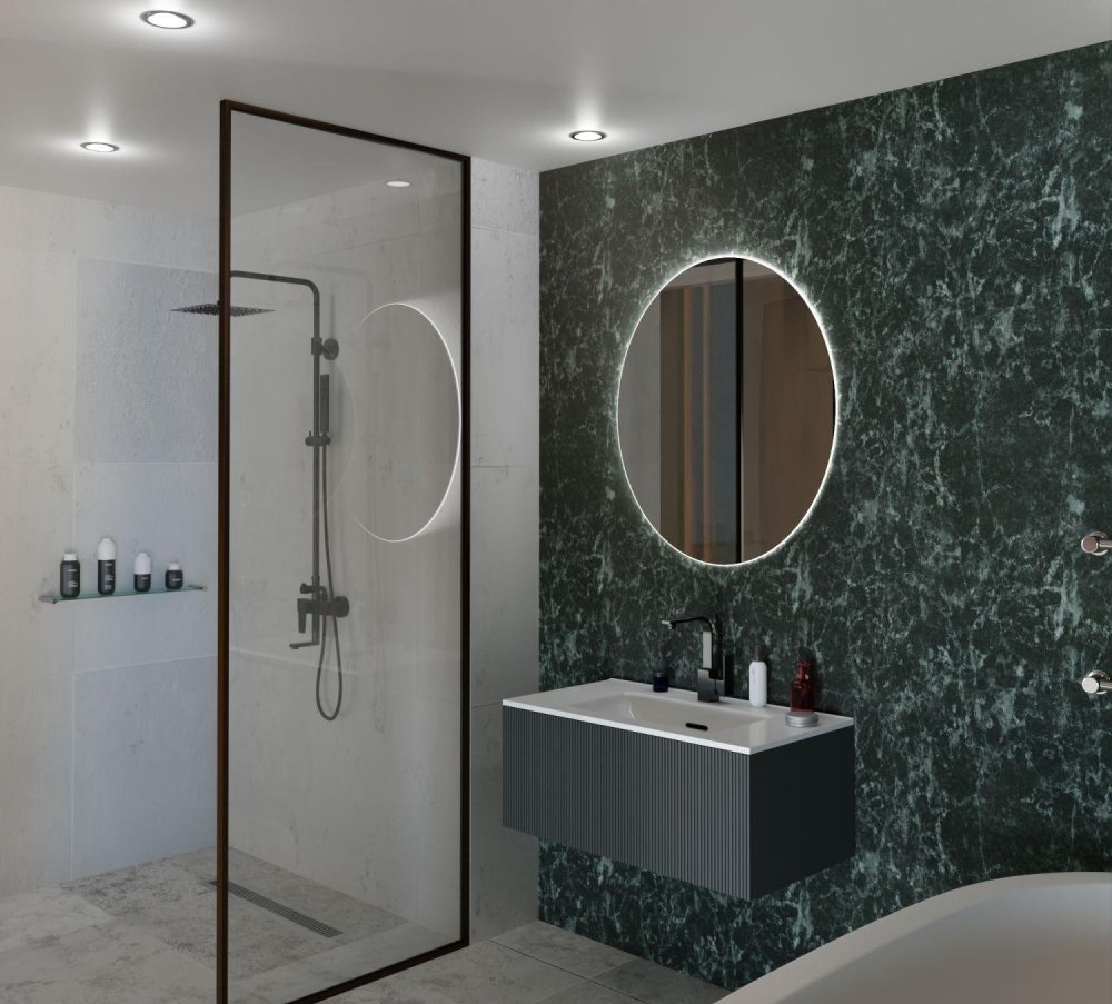 Мебель для ванной La Fenice Terra 80 см серо-зеленый матовый