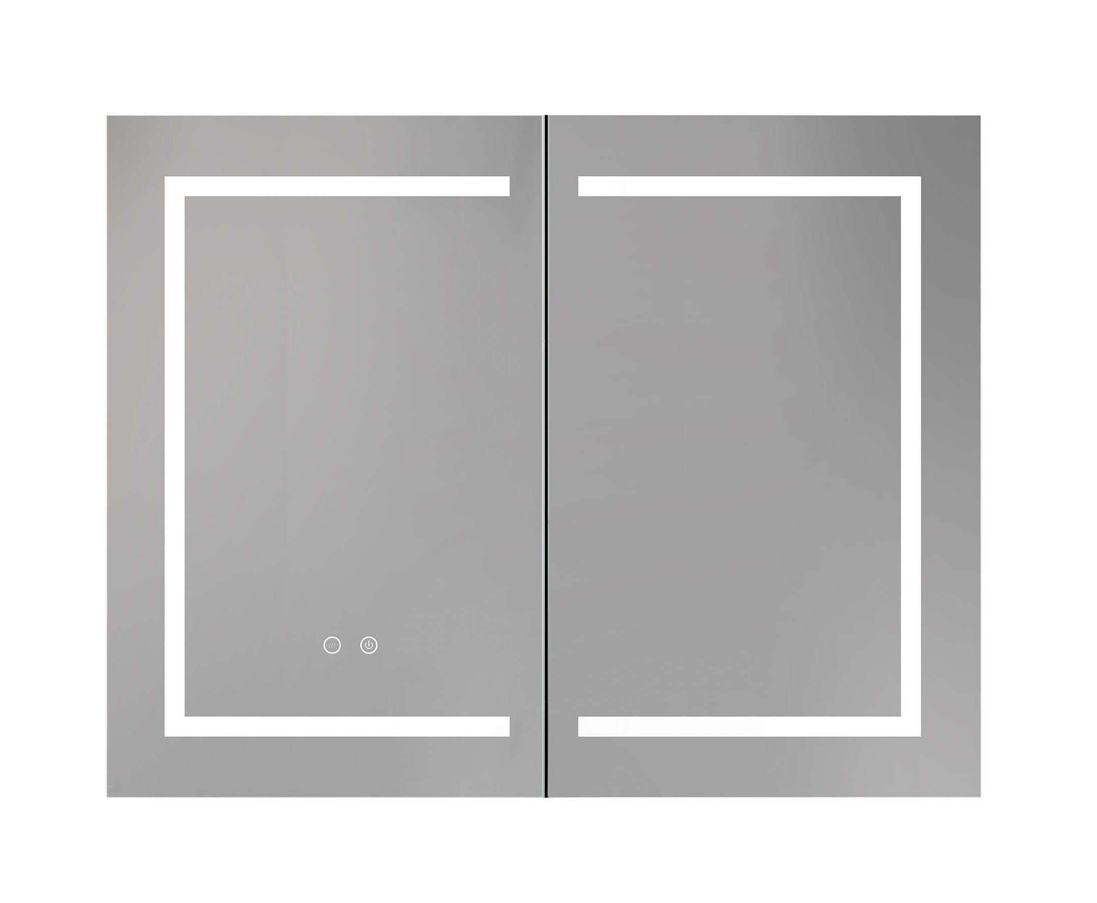 Зеркальный шкаф Aquatek 90x70 см с подсветкой, антипар, хром AQ7904-MLC