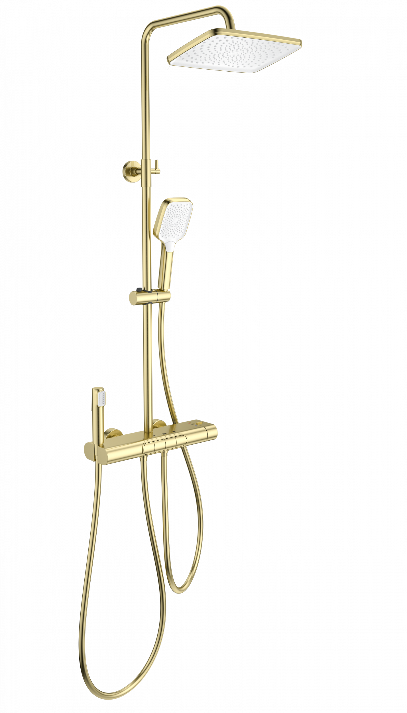 Душевая стойка Wonzon&Woghand Muse Legato WW-B4129-BG термостат, брашированное золото