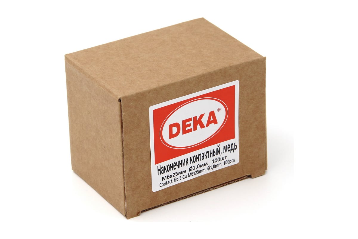 Наконечники контактные (100 шт; М6х25 мм; 1.0 мм; медь) Deka СТ000001801
