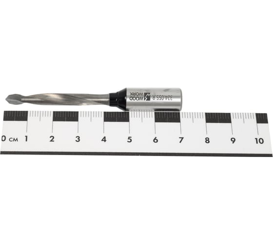 Сверло присадочное сквозное монолитное правое для ЛДСП 5.5х70 мм, ц/х 10x30 мм WOODWORK 324.055.R