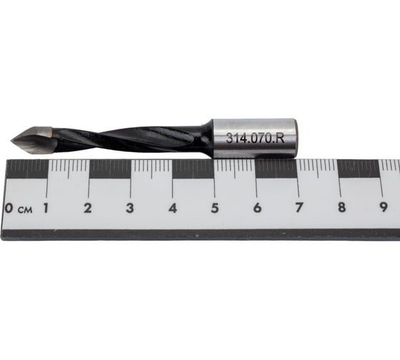 Сверло присадочное сквозное 7x70x10 мм, для ЛДСП, правое WOODWORK 314.070.R