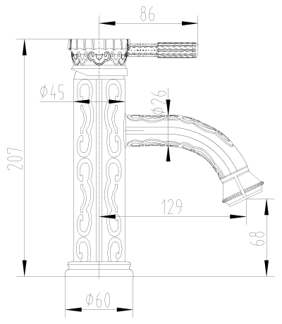 Смеситель для раковины Lemark Jasmine LM6606ORB черная бронза