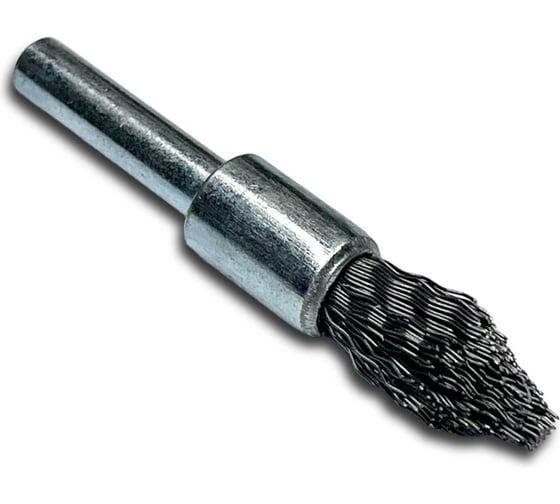 Щетка концевая гофрированная Lessmann Д12x60 0,30мм, хвост-к 6мм, заостренная форма ( KRONBURSTE) 451162