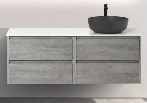 Мебель для ванной BelBagno Kraft 120 см со столешницей Cemento Grigio