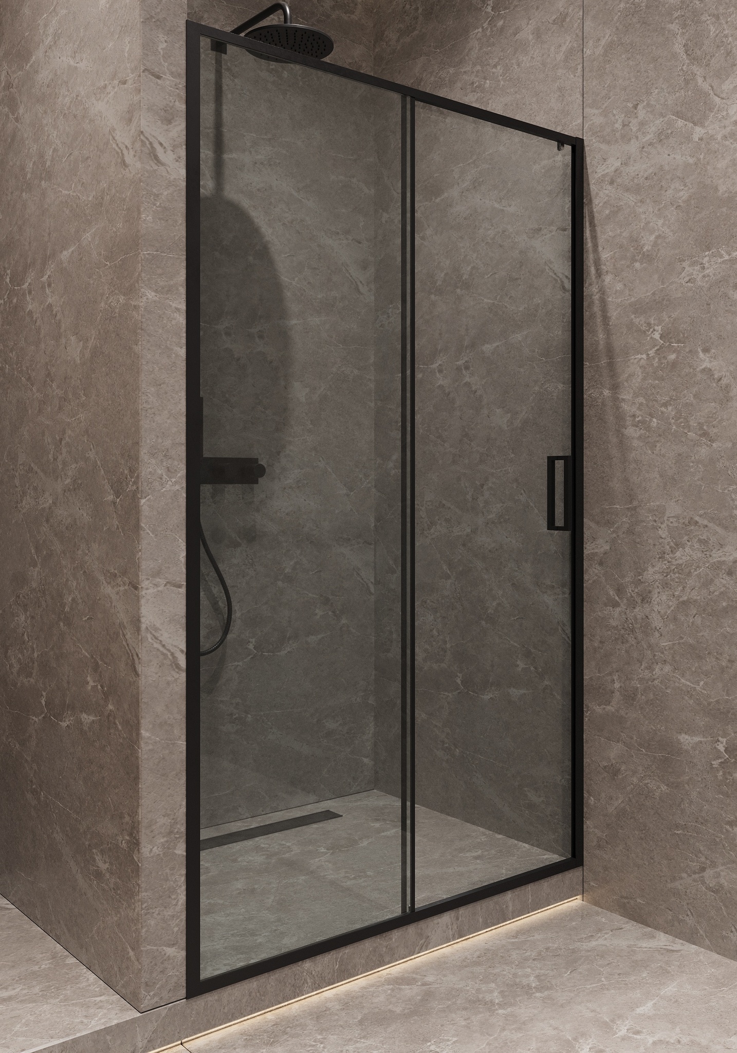 Душевая дверь Timo TD-150/03C-6 150x195 прозрачное, черный