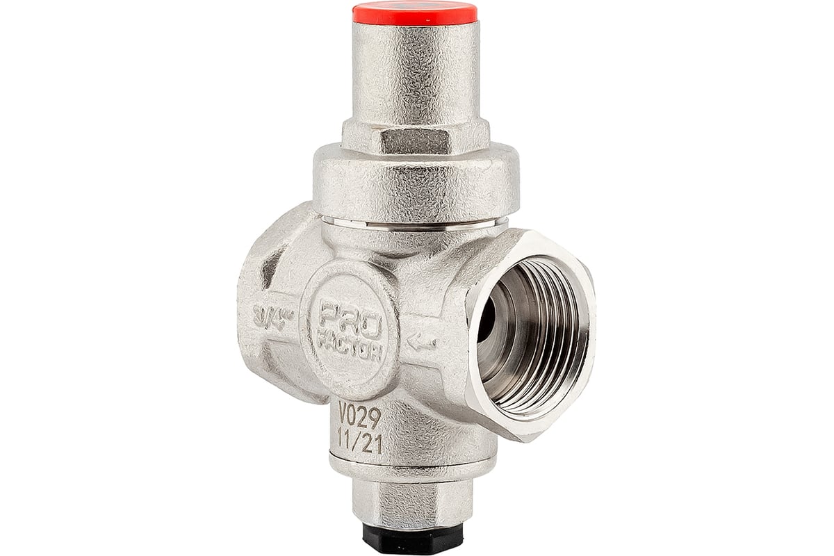 Редуктор давления PROFACTOR поршневой, c коннектором манометра 3/4" PF PRV 251.20