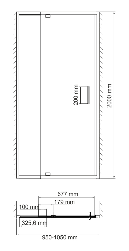 Душевая дверь WasserKRAFT Berkel 48P12 100x200