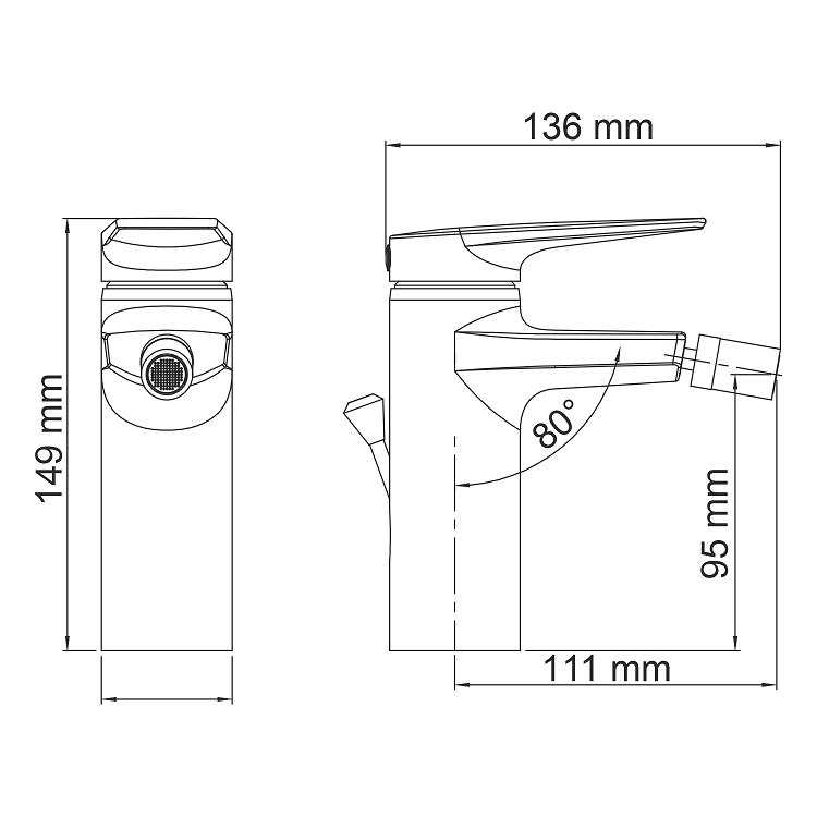 Смеситель WasserKRAFT Lopau 3206 хром, донный клапан