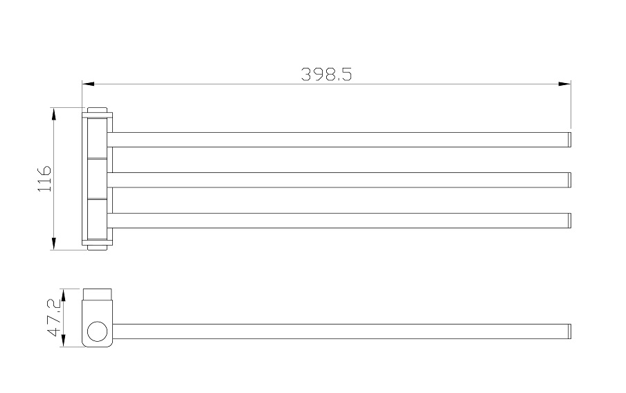 Полотенцедержатель Wonzon&Woghand Lotte WW-8341 хром