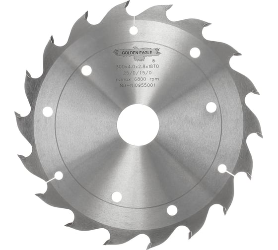 Пила дисковая HW многопильная 300x50x4.0/2.8 мм, Z18 FZ Golden Eagle TL26184
