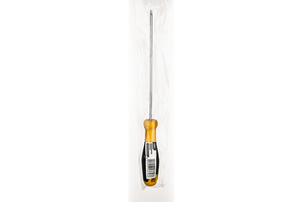 Шлицевая отвертка Deli SL3х150мм DL6331501 Cr-V, магнит, TPR+PP ручка 98347