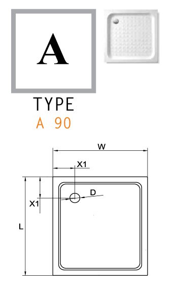  Поддон для душа Cezares TRAY-A-A-100-15-W 100х100 акриловый