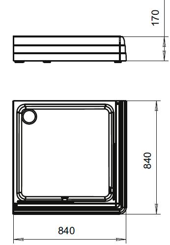 Поддон для душа Радомир 1-11-0-0-0-007 84x84 квадратный