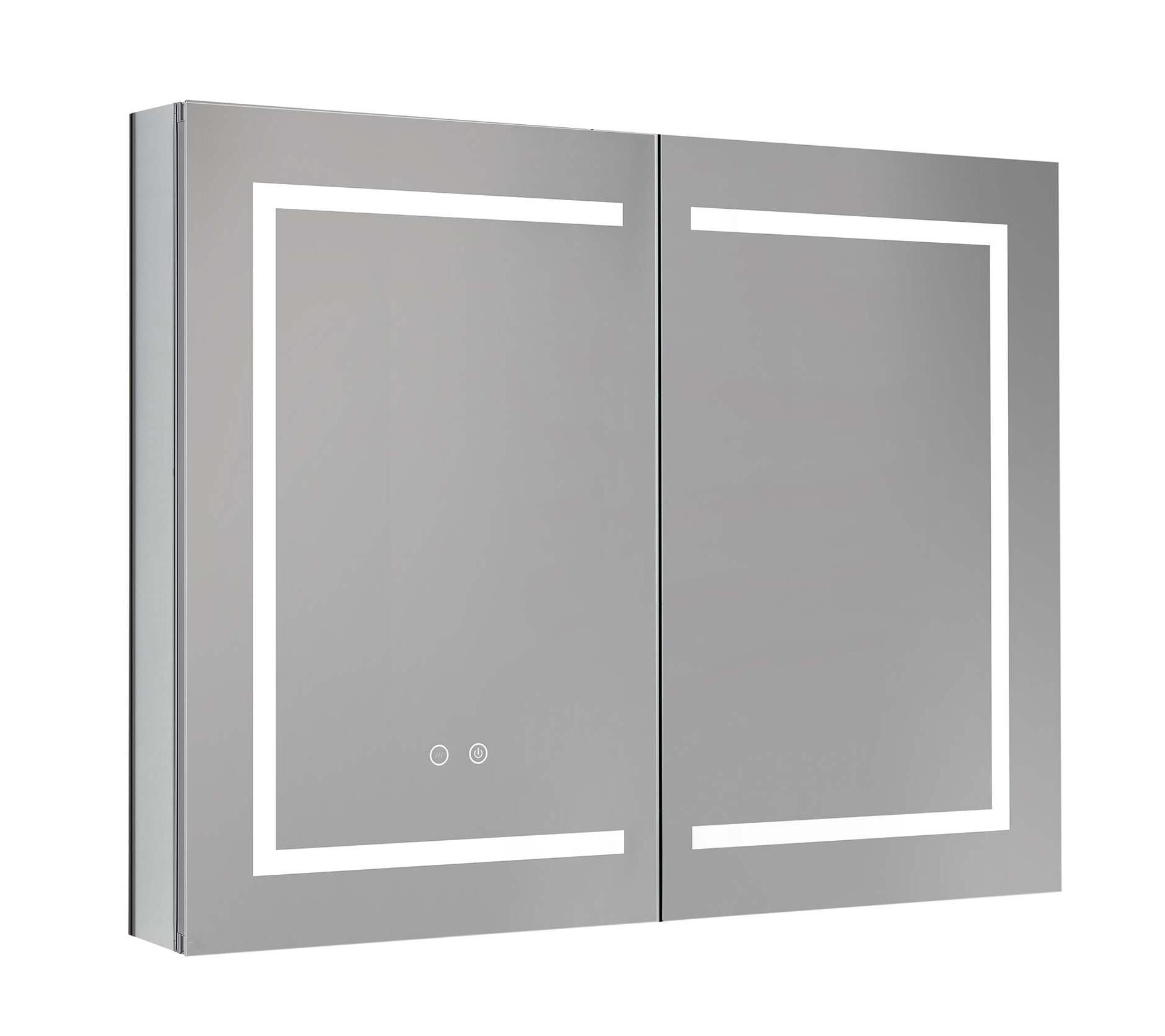 Зеркальный шкаф Aquatek 90x70 см с подсветкой, антипар, хром AQ7904-MLC