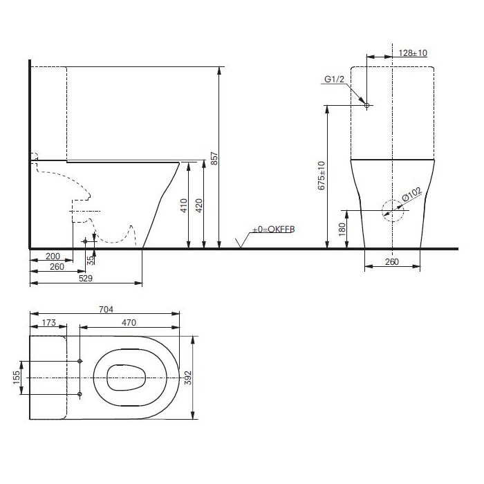 Бачок для унитаза Toto MH SW10044G1