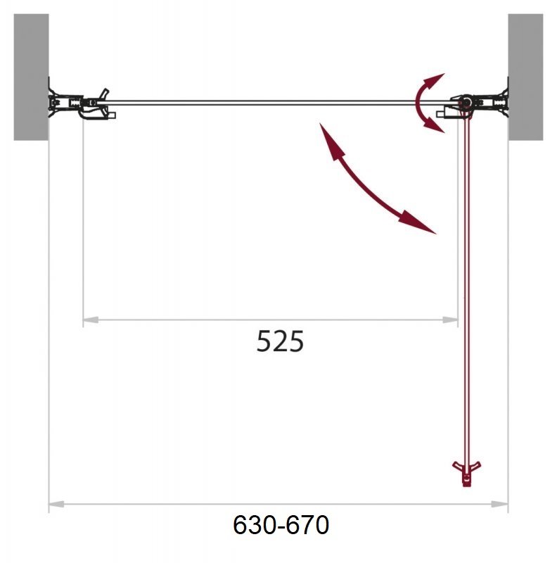 Душевая дверь BelBagno Sela 65x190 SELA-B-1-65-Ch-Cr текстурированная