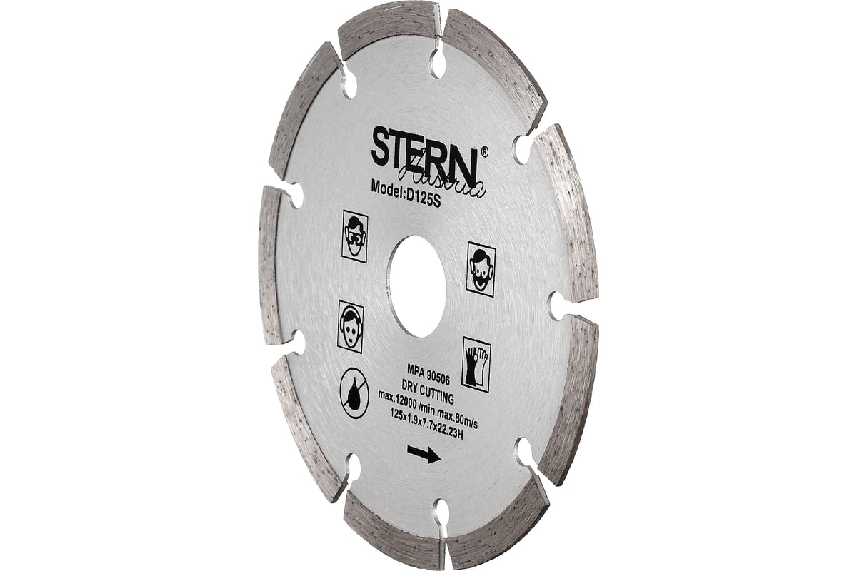 Диск алмазный сегментный Stern 125х1.9х7.7х22.2 мм TORGWIN S23581
