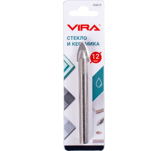 Сверло по стеклу и керамике VIRA 12 мм 554019