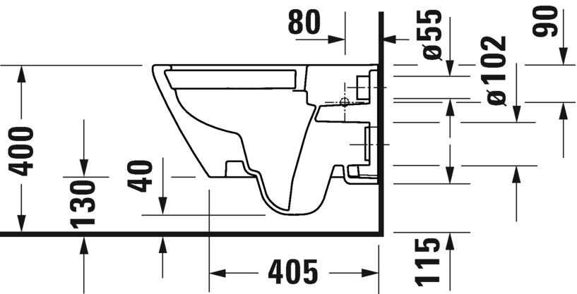 Подвесной унитаз Duravit D-Neo 257709 безободковый, с креплением