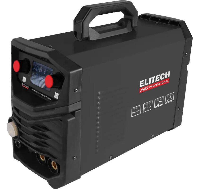 Инверторный сварочный аппарат Elitech HD WM 200 SYN LCD Pulse 204473